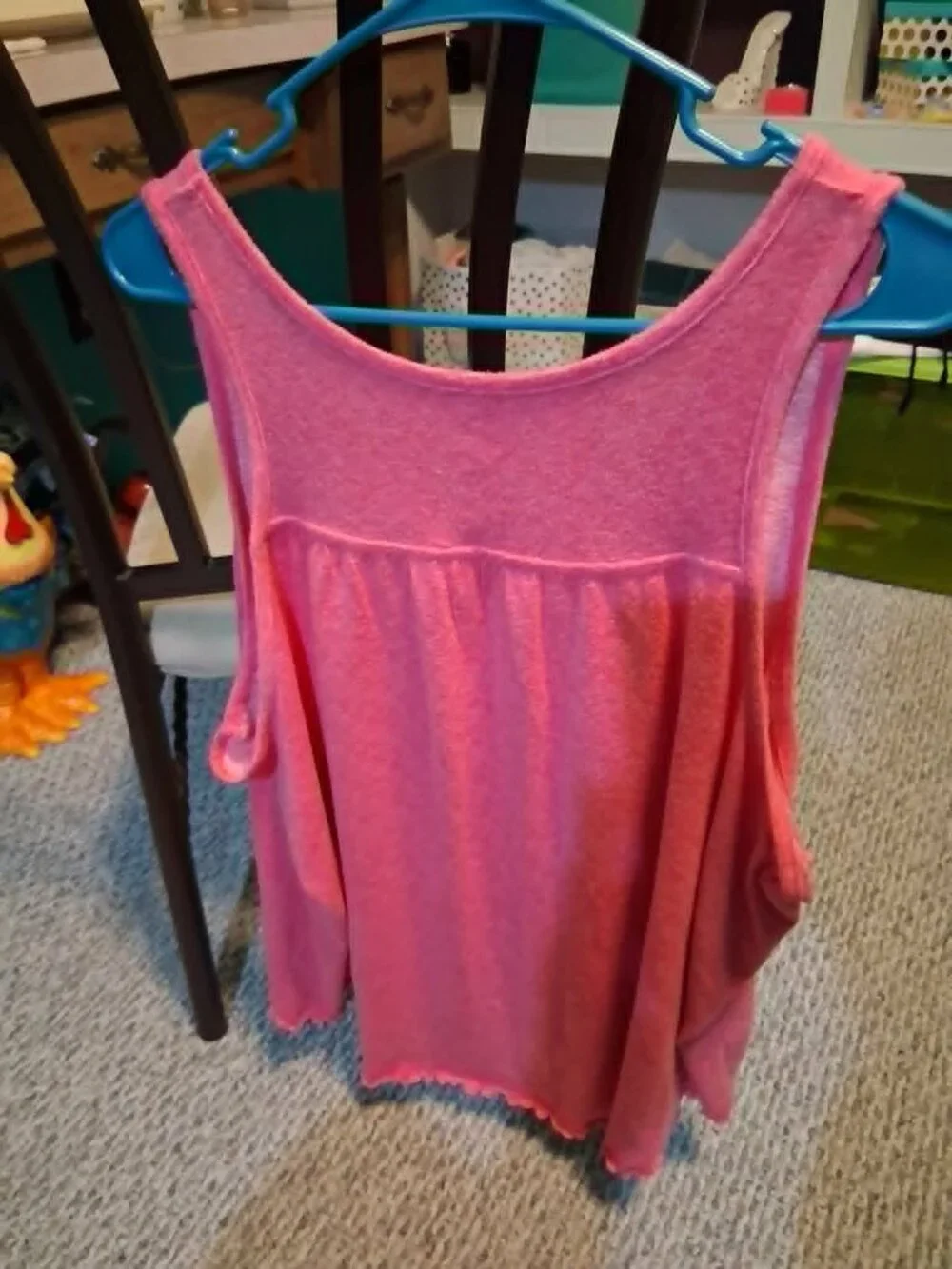 Woman's set of 3 tank tops pink, turquoise and charcoal grey 3X